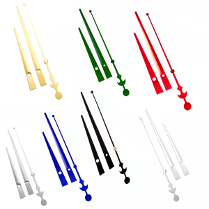 (#03) Clock movement kit and LONG 5" hands, choose short to long shafts