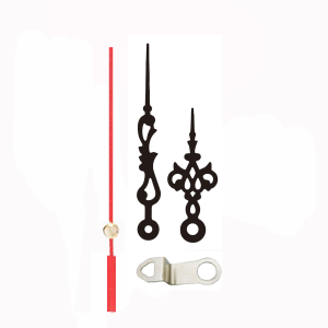 (#016) Clock movement kit. 3 1/2" hands with HANGER, choose short to long shafts