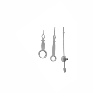 (#024) Clock movement kit with 1" silver hands, choose short to long shafts